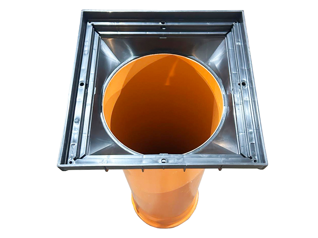 Set cadru cu capac din oțel zincat (403X403XH150mm) pentru țeava PVC cu diametru 315mm, clasa de sarcini B125